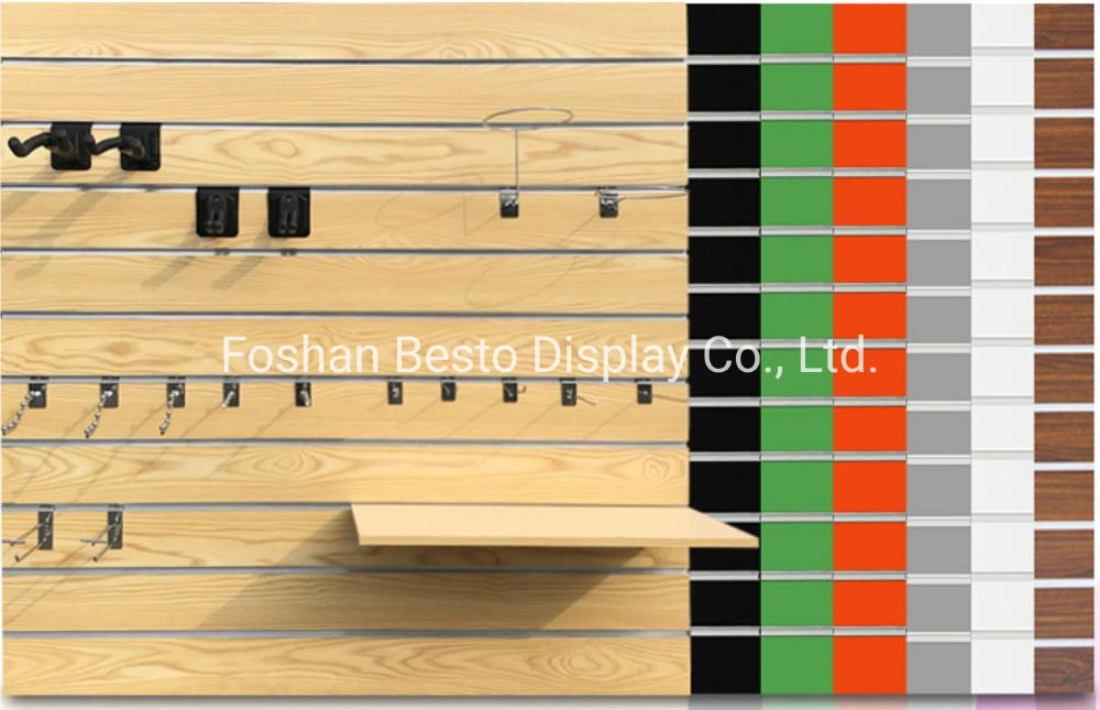 Quality Maple Slatwall Panels Displays & Accessories & Retail Fixtures for Store/Shop/Supermarket Shopfitting Design