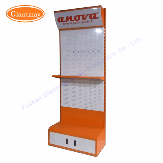 Exhibition Equipment Supermarket Pegboard Floor Display Rack for Power Tools