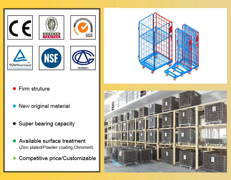Wholesale Steel Warehouse Storage Cage with 500kgs Weight Capacity