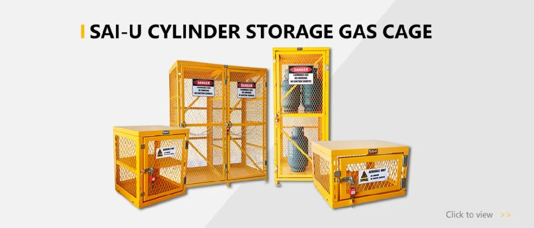 Factory Custom Sai-U Gas Cylinder Storage Cage, Fireproof Safety Storage Cage for Lpgs and Gas Cylinders Gc3004