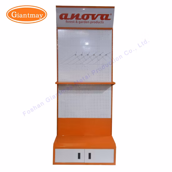 Exhibition Equipment Supermarket Pegboard Floor Display Rack for Power Tools
